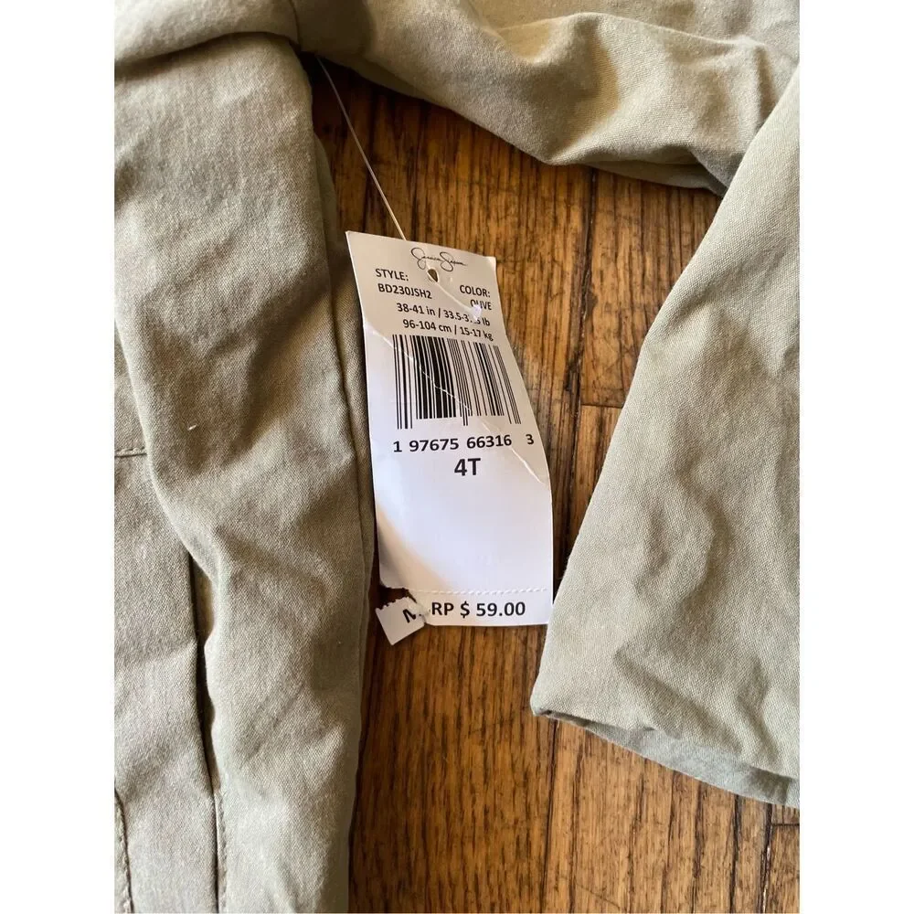 Jessica Simpson Green Gray 4T Boys Army Blazer Jacket New
